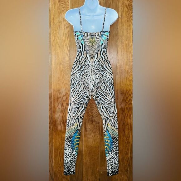 Camilla Catsuit Warrior Wanderlust Animal Print Sleeveless Wore 1X One-Piece XS - Picture 10 of 16